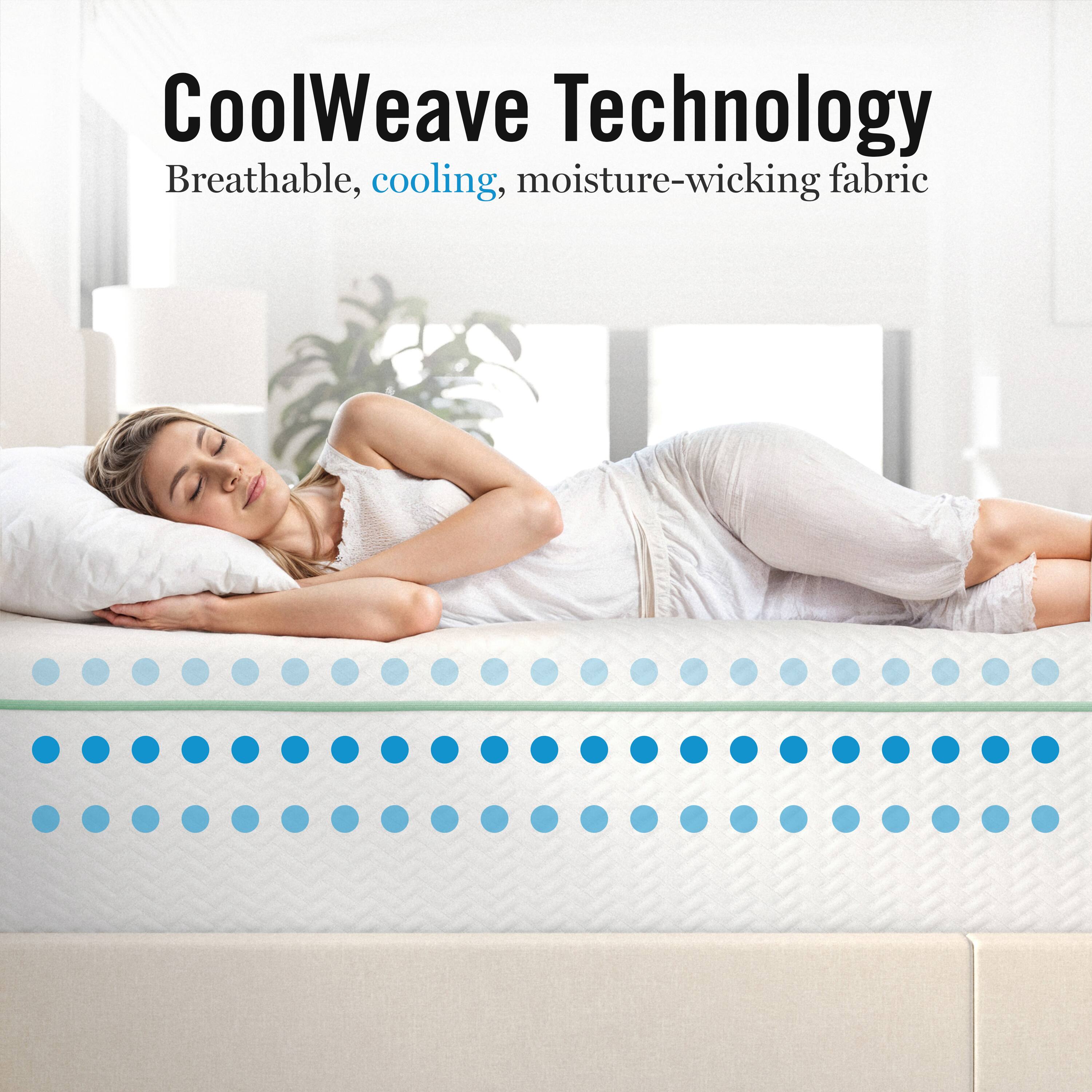 CoolWeave Technology is a breathable, cooling, moisture-wicking fabric.