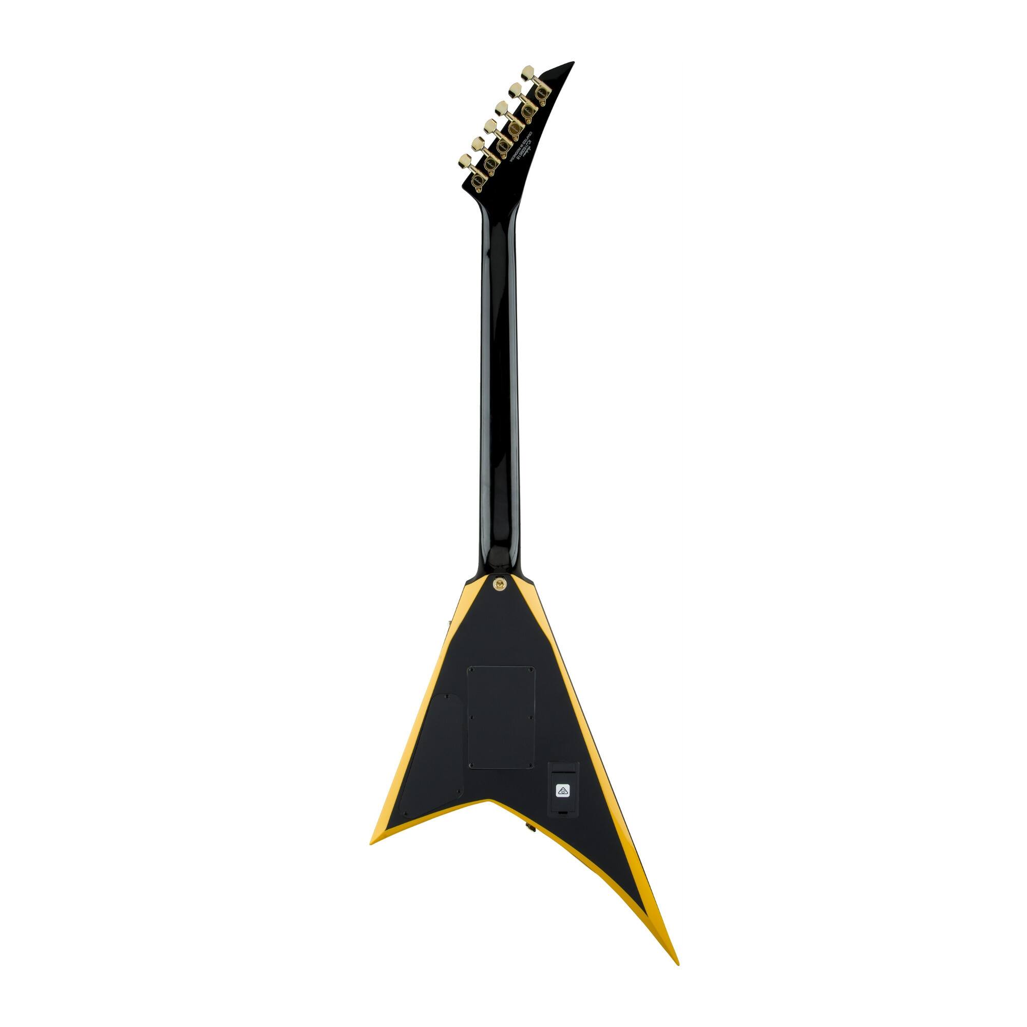 Angle. Jackson - Jackson X Series Rhoads RRX24 6-String Guitar (Black with Neon Yellow Bevels).