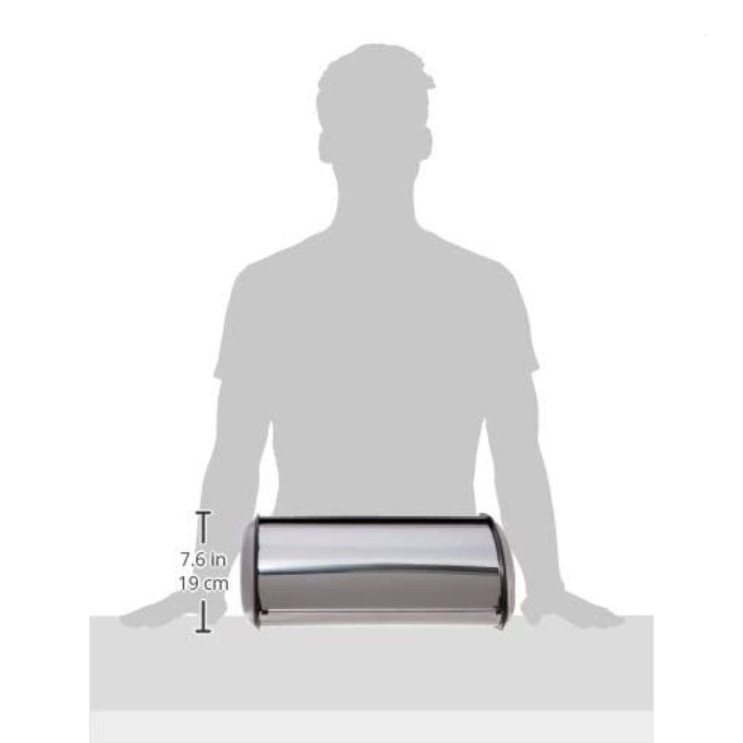 Back. Home It - Bread Box Stainless Steel Bread Storage Box - Bread Bin Storage Holder for Kitchen - 16.5x10x8 - Silver.