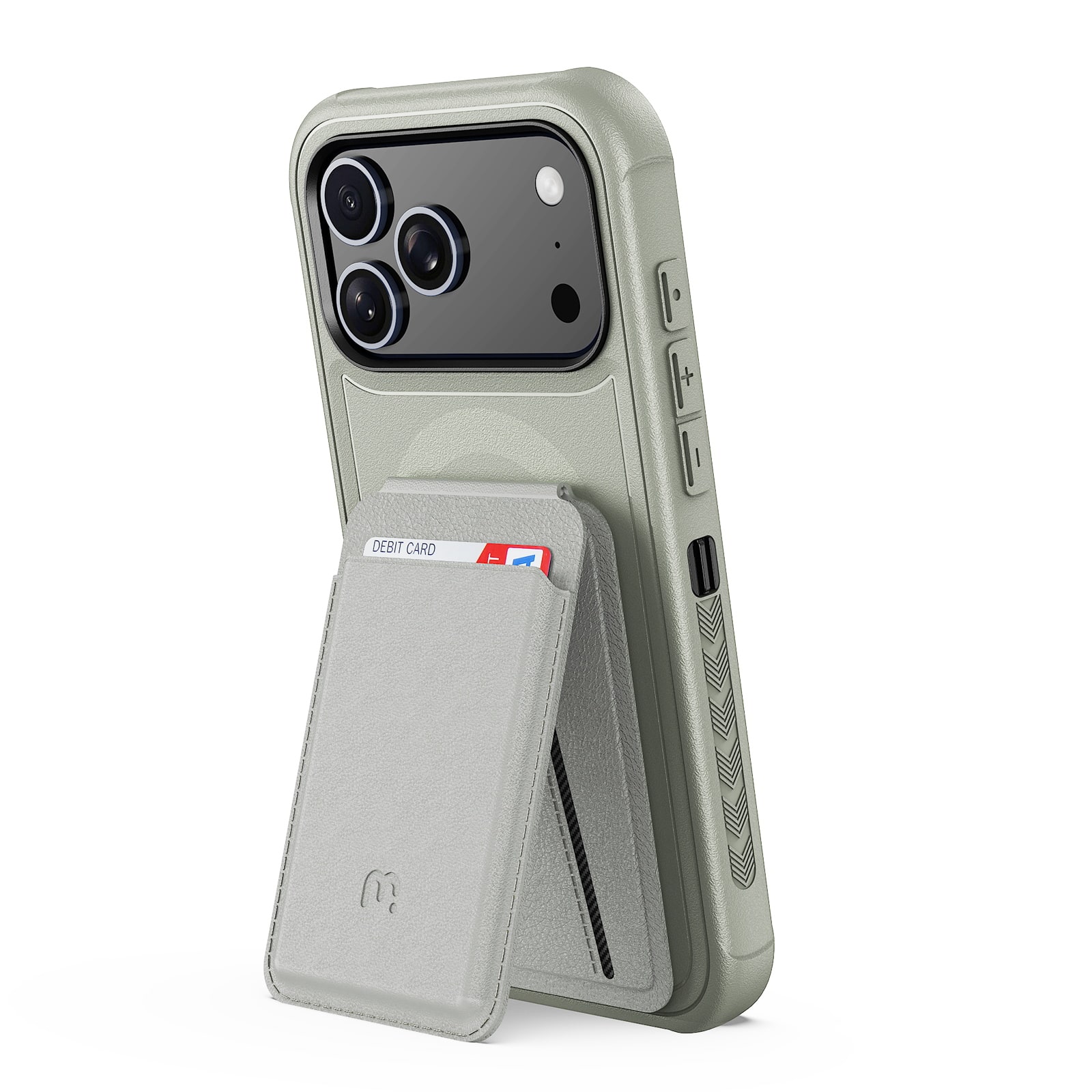 Mybat Pro - Maverick Series Rogue Edition MagSafe Case and MagStash Wallet Folio for iPhone 17 Pro Max - Gray