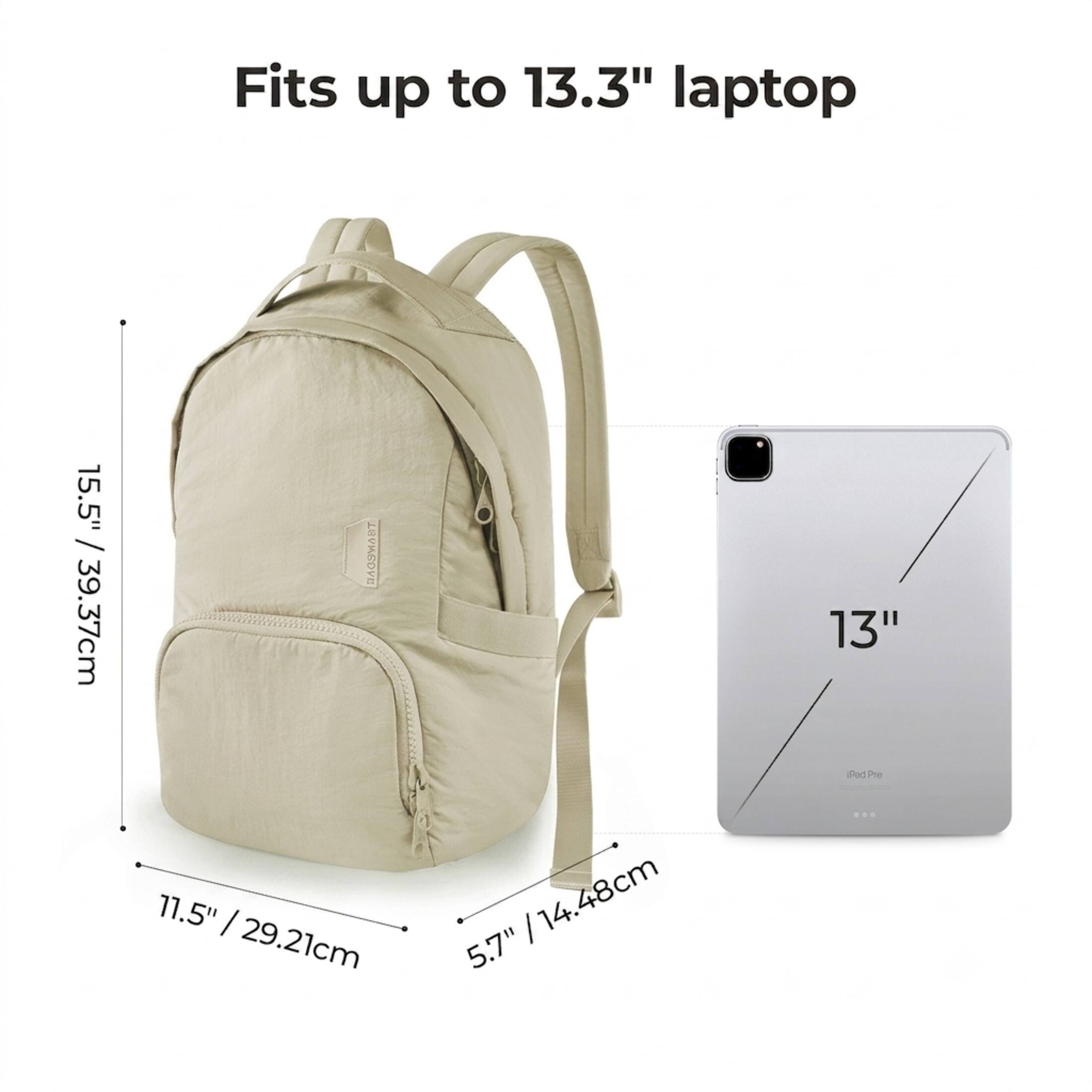 Fits up to 13.3" laptop

15.5" / 39.37cm

11.5" / 29.21cm

5.7" / 14.48cm

13" iPad Pro