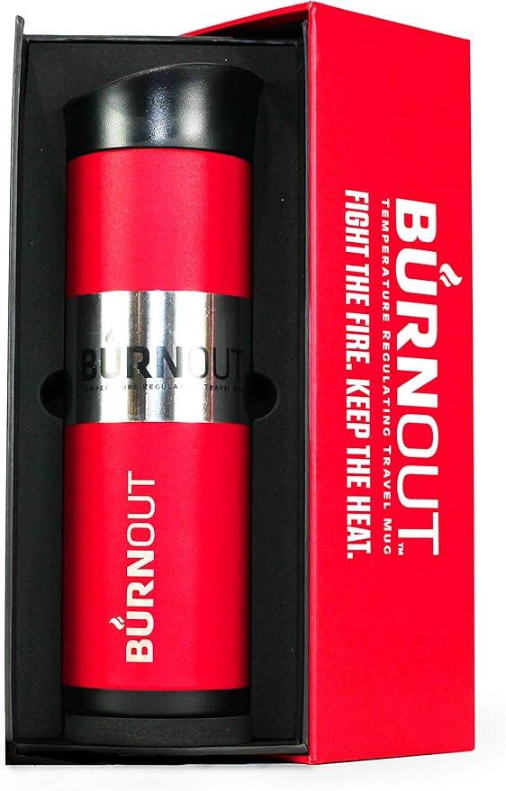 BURNOUT MPEF URE REGULA TRAVEL BRNOUT FIGHT THE TEMPERATURE FIRE. THE KEEP HEAT. REGULATING TRAVEL MUG BRNOUT TM

Corrected:
BURNOUT
TEMPERATURE REGULATING TRAVEL MUG
FIGHT THE FIRE. KEEP THE HEAT.