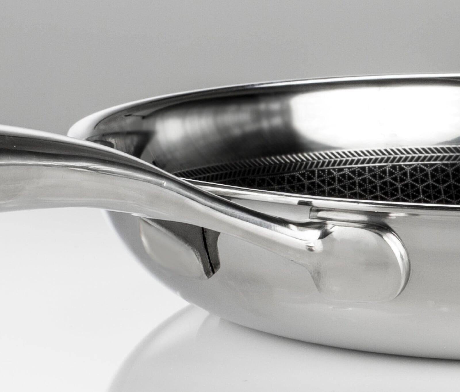 Alt View 5. Frieling - Black Cube 12-1/2 Inch Stainless/Nonstick Hybrid Fry Pan - Silver.