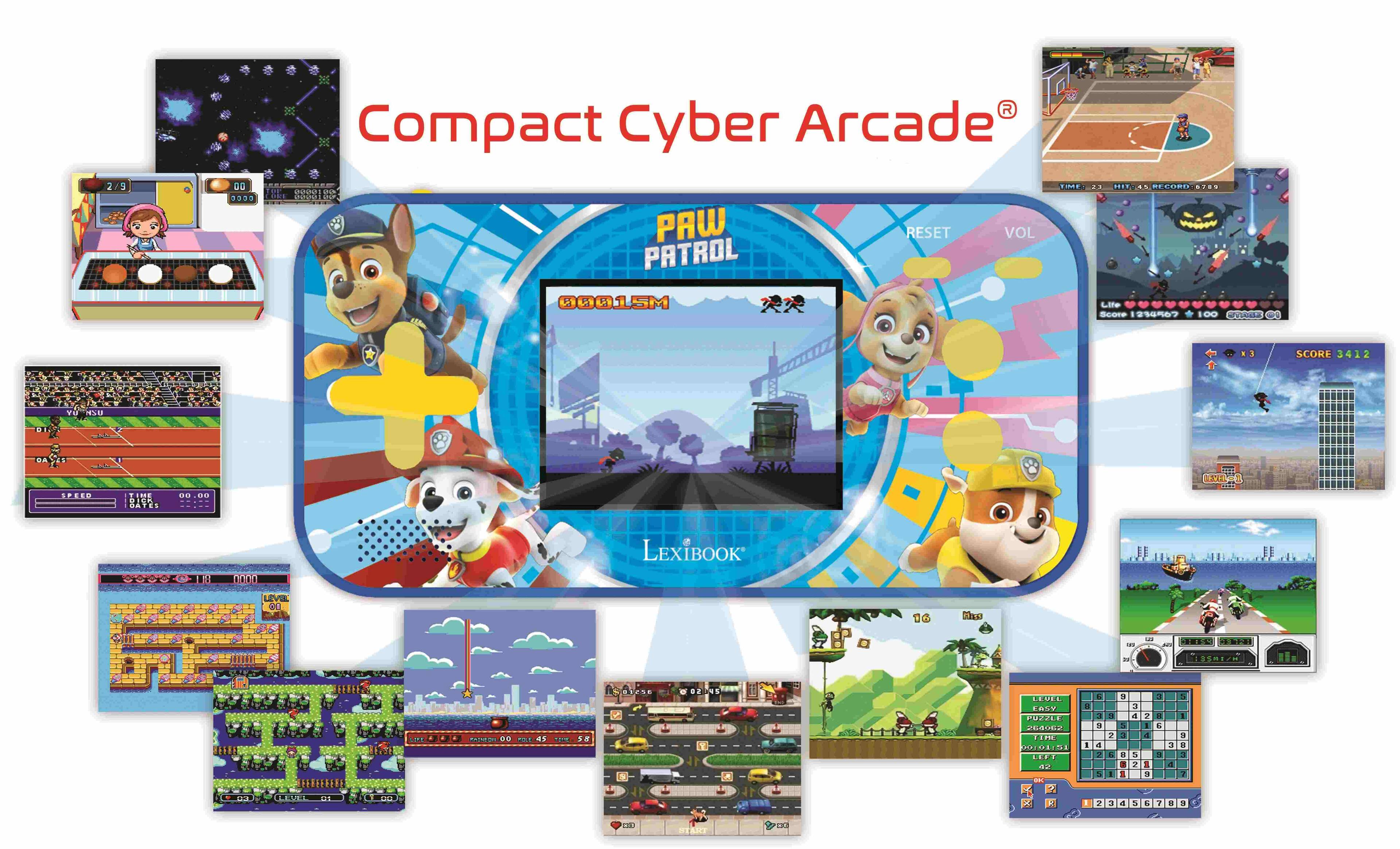 2 2/5 - 00 .. R Compact Cyber Arcade SIME 2.8 FIET a RECORD BIau UU INE 0d 1 PAW RESET VOL PATROL 0001M  Life Score  100 S OES  SCORE 3412 YO  DIr BA SEs  LE SPEED TIIE IOH DATES D E0 1 ..OE LEXIBOOK J LEV OE 16 a  ... EL H AU T 195812 BENEE OD -.. 41 50 E . .. YS Y LEVEL TaSV PURPIE 2580E2 TEME 00051 LEE 12 - 2 .  L L .  2 5  2 L + 5 3 . 1 1 a - S 2 N a 3 3 a 6 . 3 h & 1 9 E 3 7 X R 2 J    7  a [ D