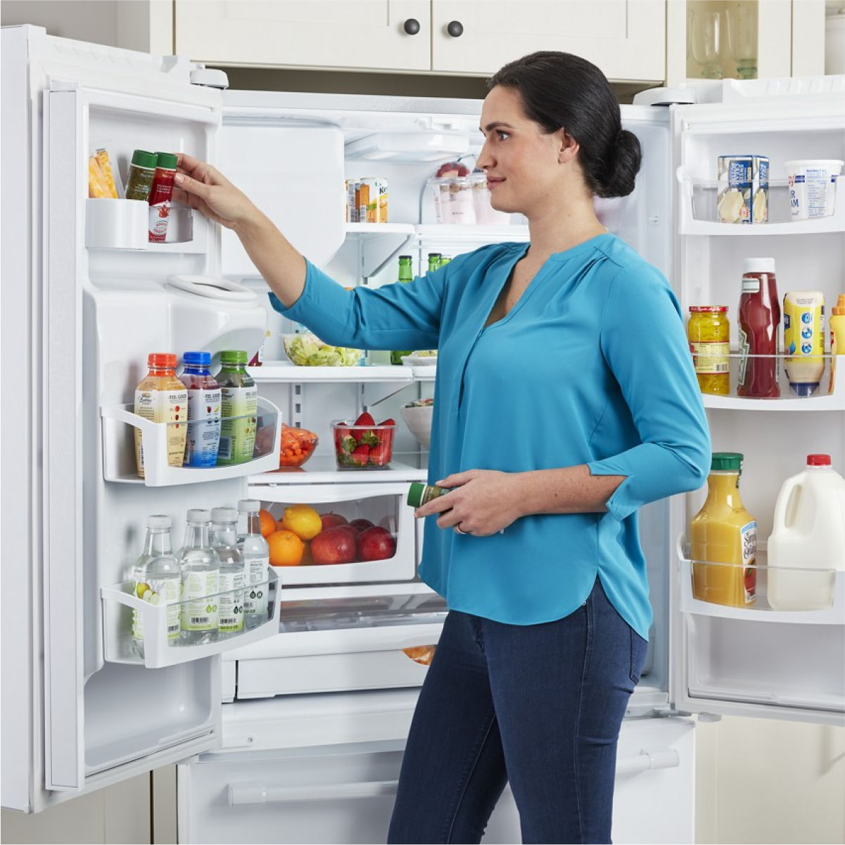 Alt View 6. Maytag - Maytag - 25 Cu. Ft. French Door Refrigerator with PowerCold Feature - White - White-on-White.