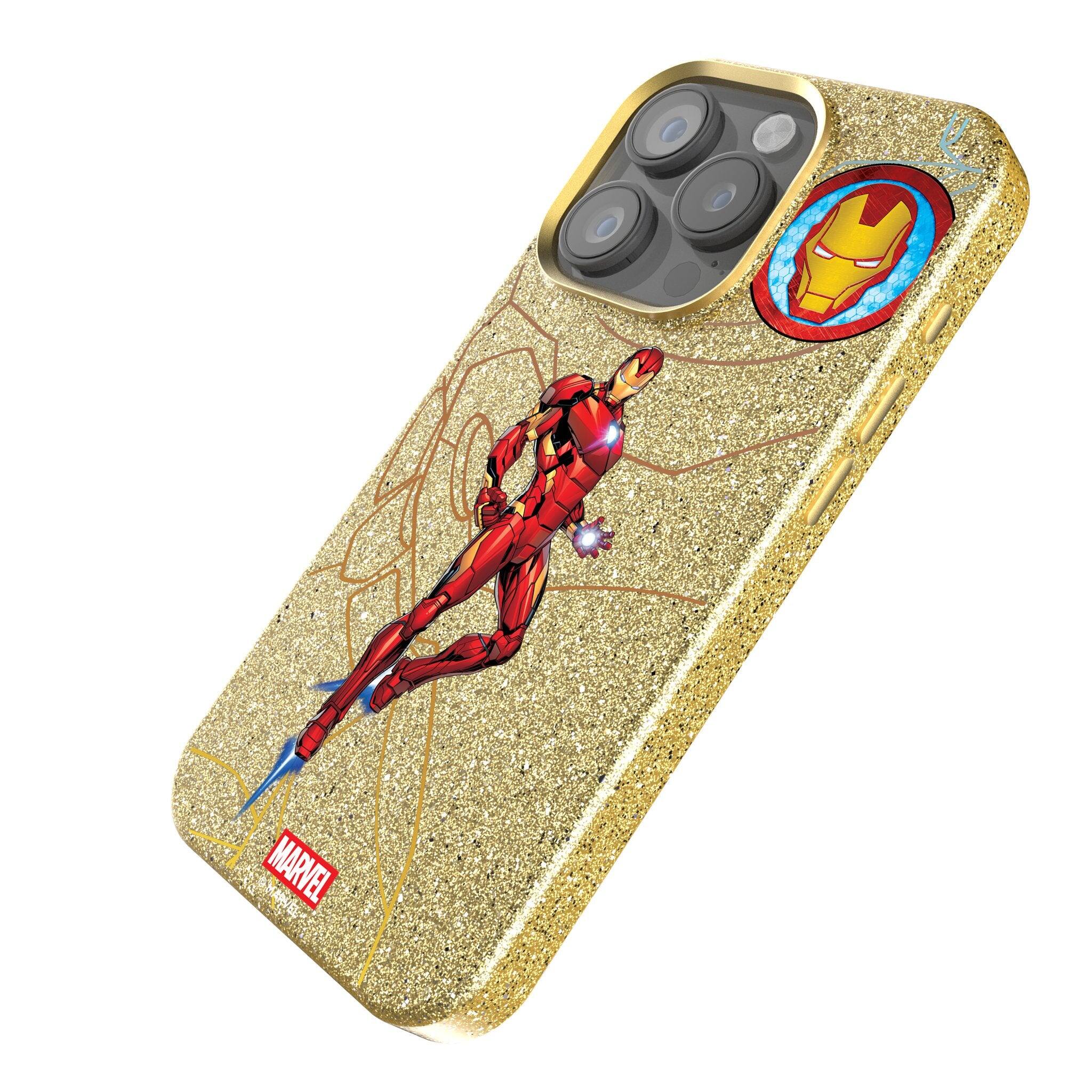 Keyscaper Marvel MechLine Gold Bling Phone Case Apple iPhone 15