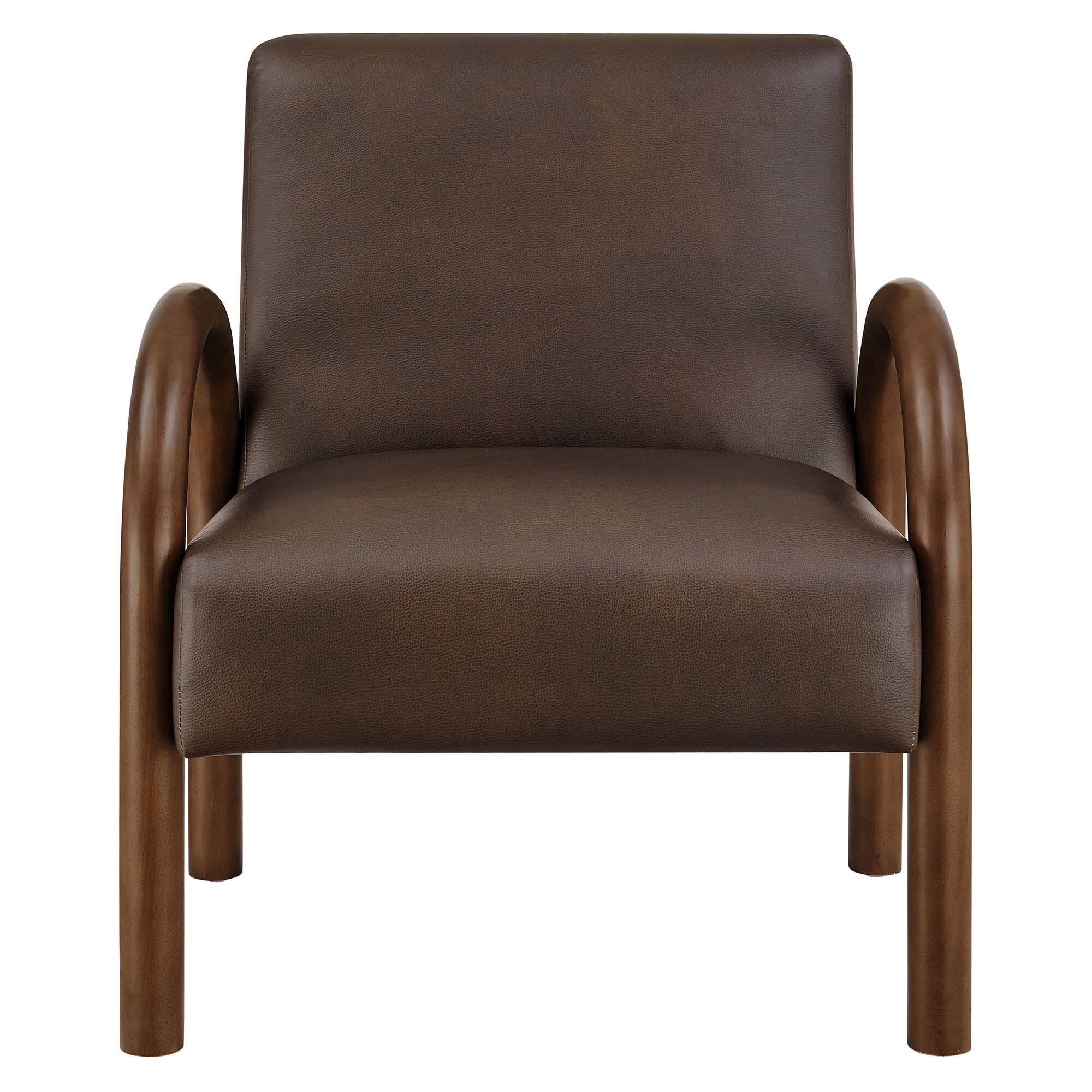 Alt View 4. Modway - Lunet Faux Leather Upholstered Accent Chair by Modway - Espresso.