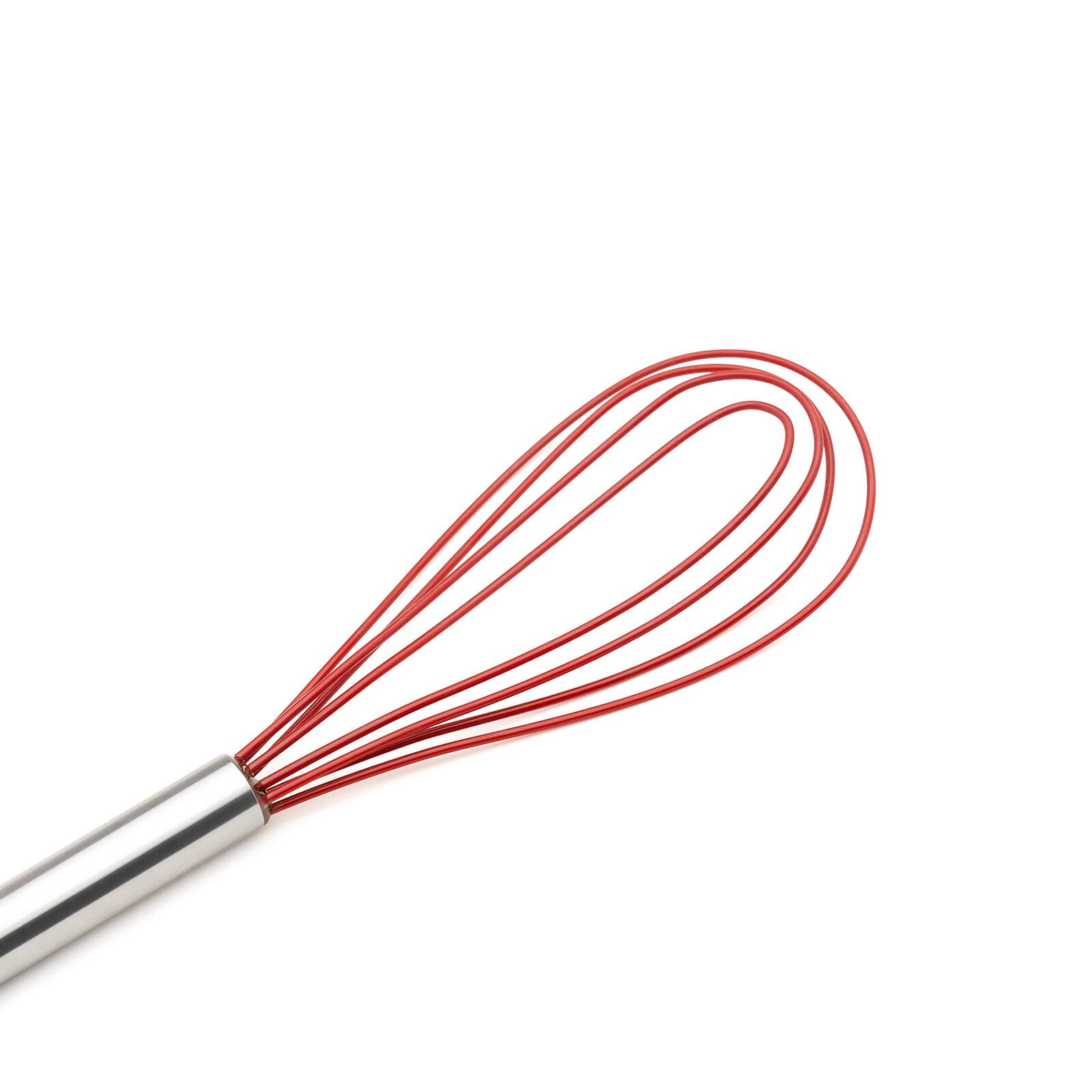 Alt View 3. Cuisipro - 10 Inch Silicone Flat Whisk, Red - Red.