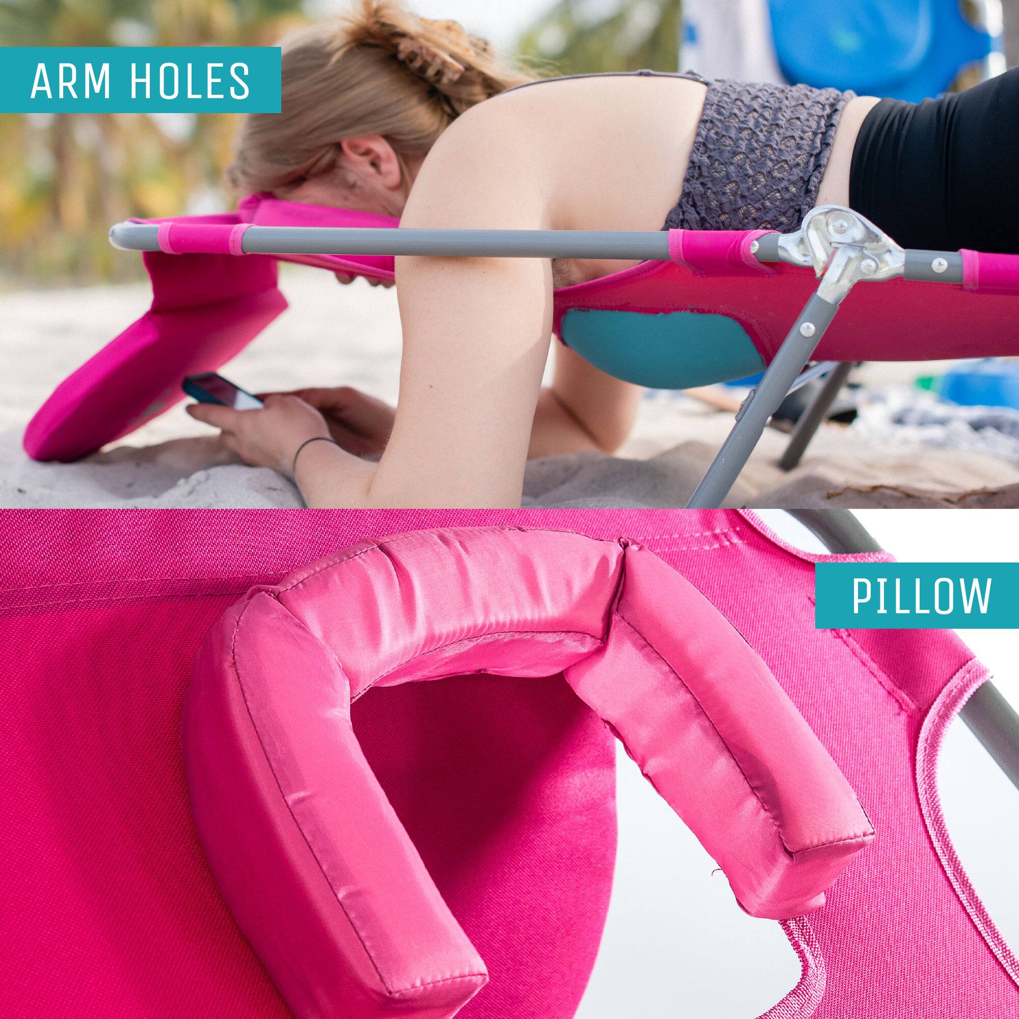 ARM HOLES  
PILLOW