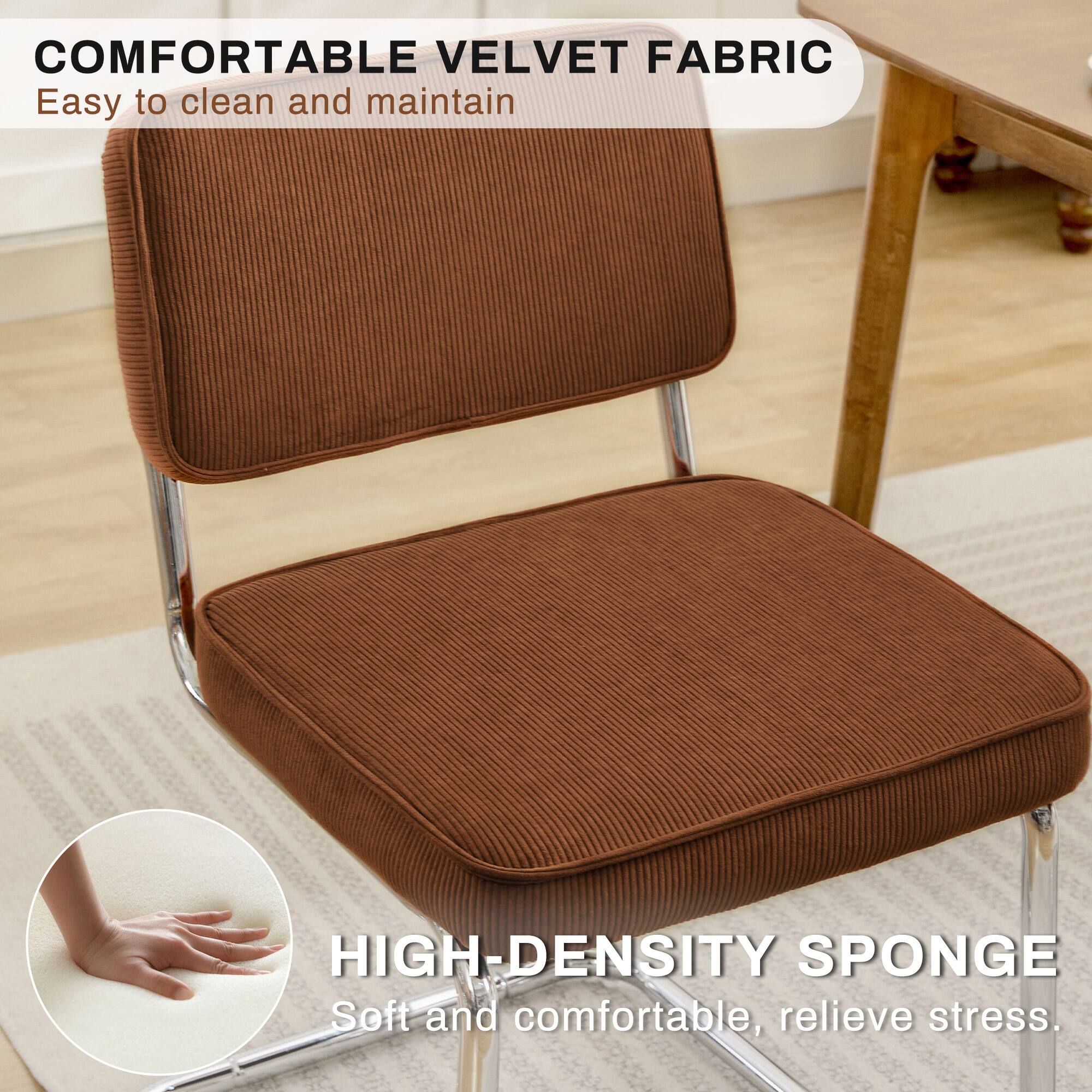 COMFORTABLE VELVET FABRIC: Easy to clean and maintain.  
HIGH-DENSITY SPONGE: Soft and comfortable, relieve stress.