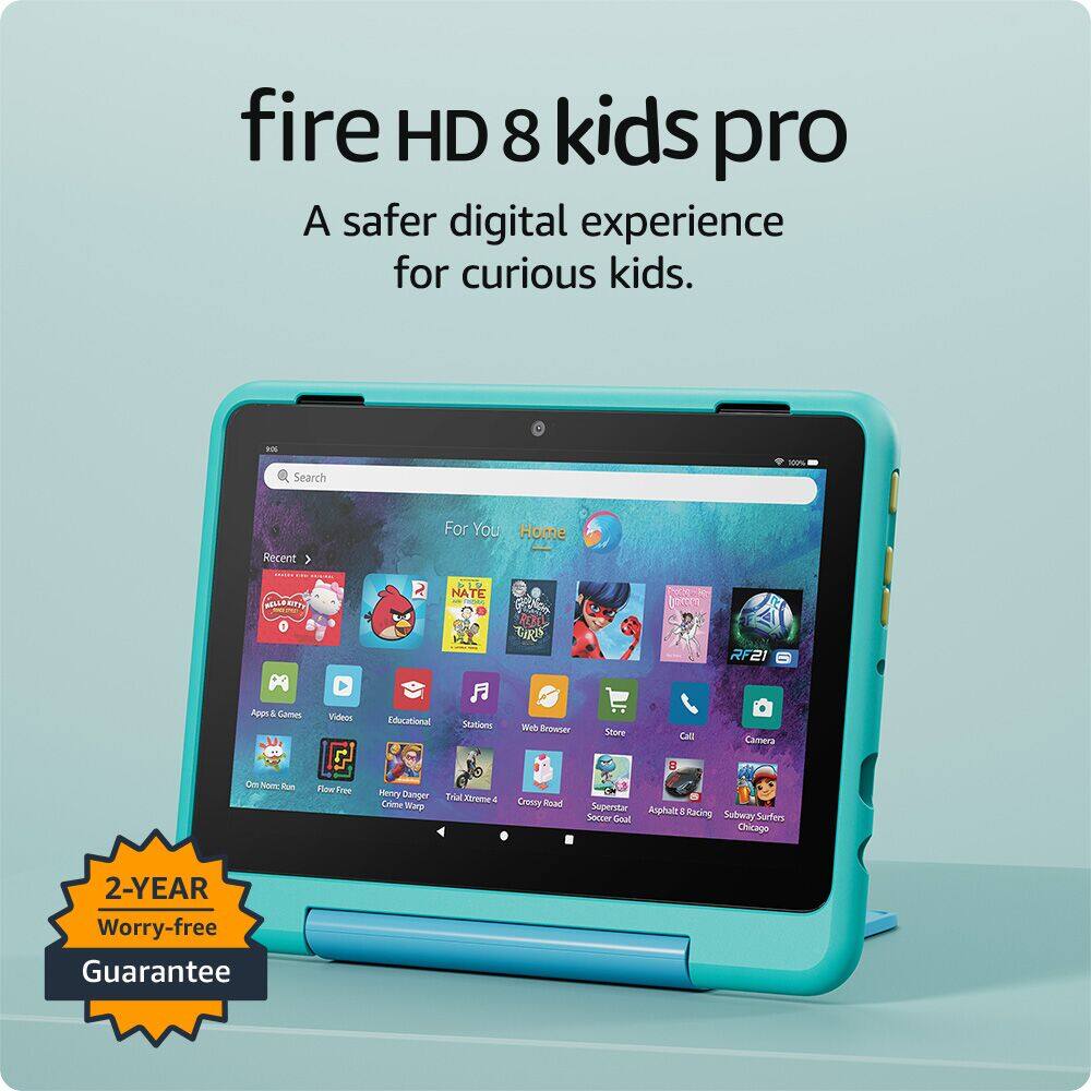 fire HD 8 kids pro: A safer digital experience for curious kids.