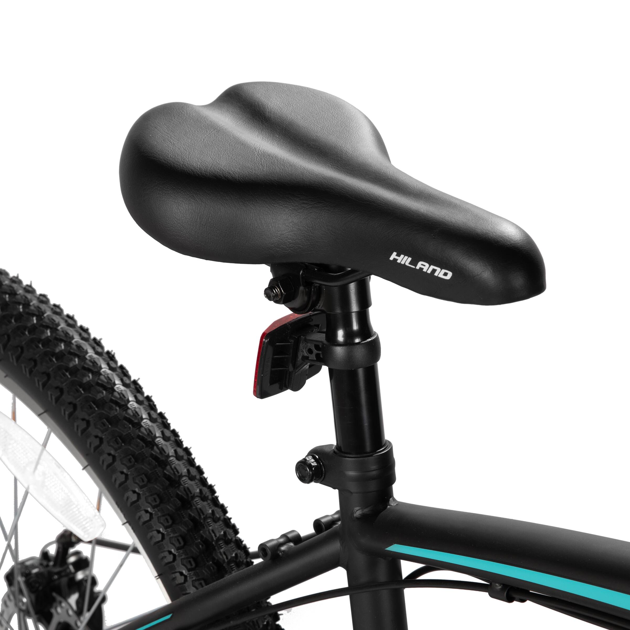 Alt View 6. HILAND - HILAND Mens Womens Mountain Bike, 26 Inch 18-Speed HI-Ten Steel MTB Bicycle with Dual Disc Brake for Adult, Black Orange - Orange.