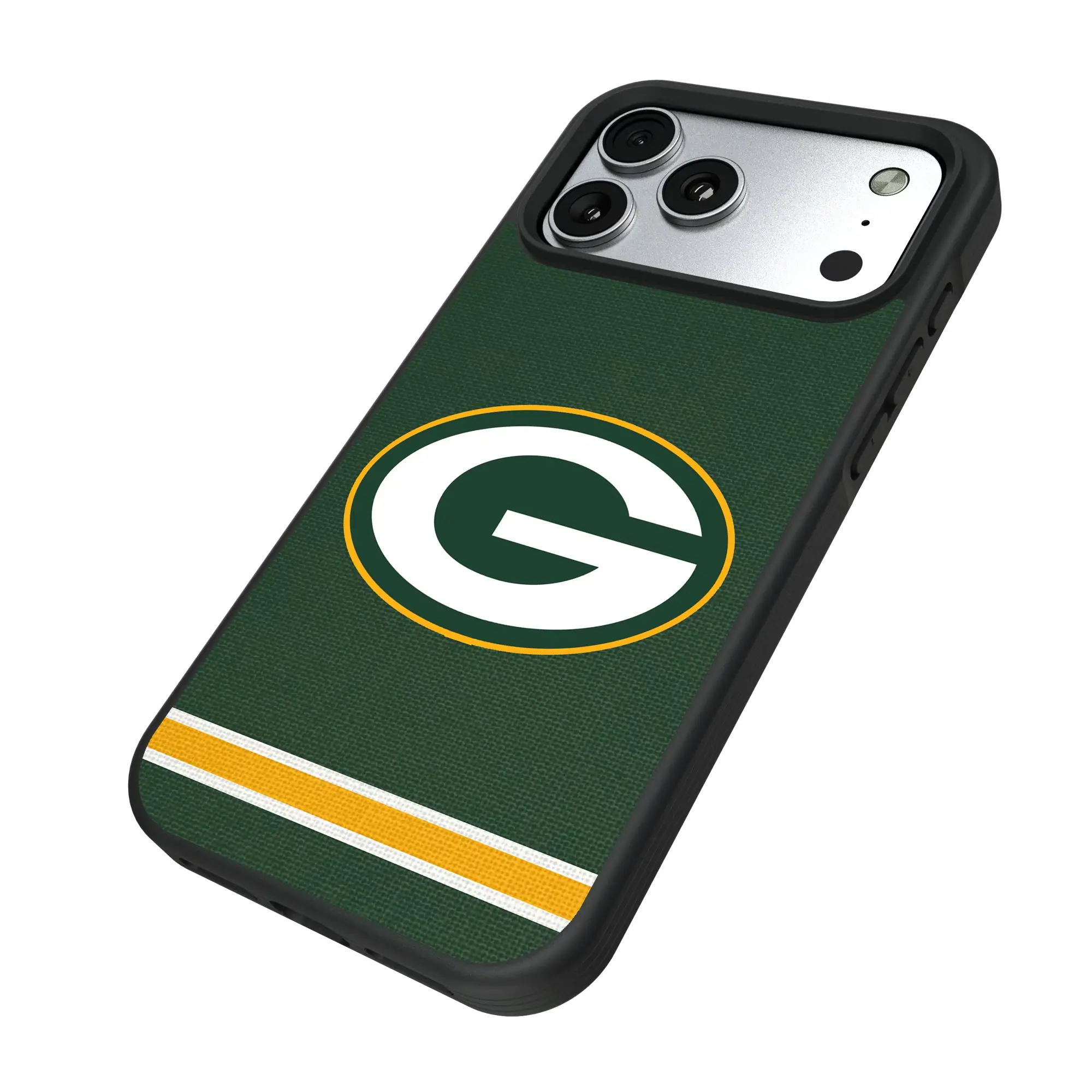 Alt View 1. Keyscaper - Green Bay Packers Bump Case with 8.2ft Drop Protection - 15 Pro Max - Multicolor.