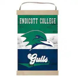 Jardine - Endicott College 12'' x 20'' Retro Logo Banner Sign - Green