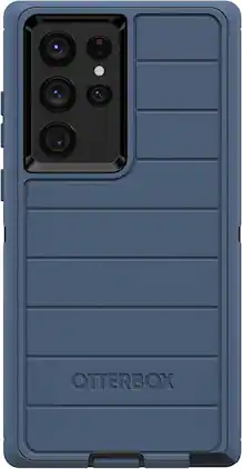 OtterBox - Galaxy S22 Ultra (Only) Defender Series Case - Case Only - Rugged & Durable - with Port Protection - Dark Tide (Blue & Black)