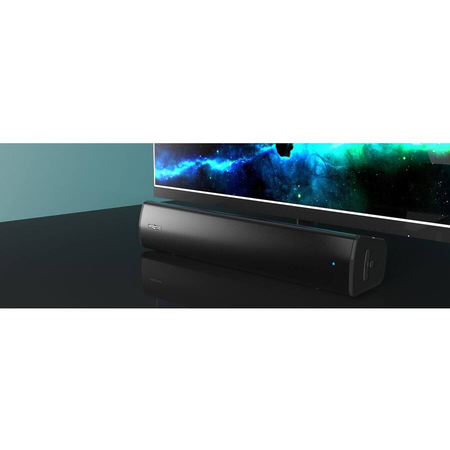 Alt View 8. Creative Labs - Creative Stage Air V2 2.0 Portable Bluetooth Sound Bar Speaker - 10 W RMS - Black - Desktop - 80 Hz to 20 kHz - Battery - Black.