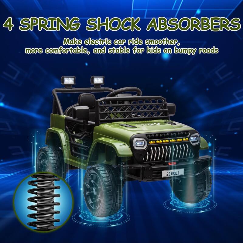 4 SPRING SHOCK ABSORBERS  
Make electric car ride smoother, more comfortable, and stable for kids on bumpy roads