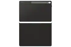 Front. Samsung - Galaxy Tab S10 FE+ Smart Book Cover - Black.