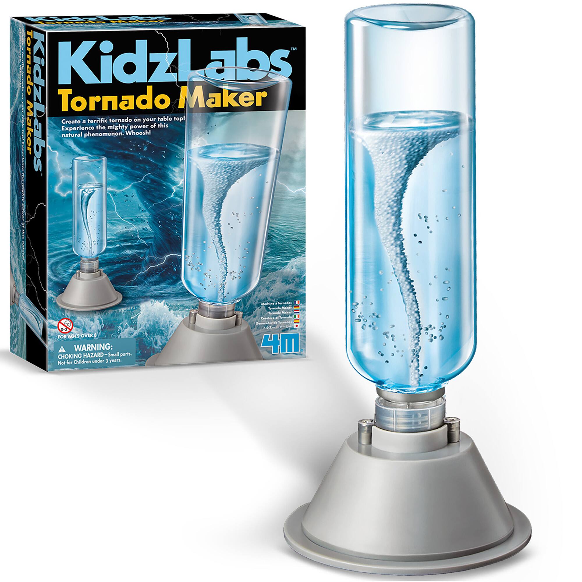 Kidz Labs Tornado Maker: Create a tornado on your tabletop! Experience the mighty power of this natural phenomenon. Whoosh!