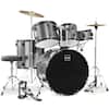 Front. Best Choice Products - Best Choice Products 5-Piece Beginner Drum Set w/ Snare, Bass, Toms, Cymbal, Hi-Hat, Sticks, Drum Pedal - Silver Sparkle - Silver Sparkle.