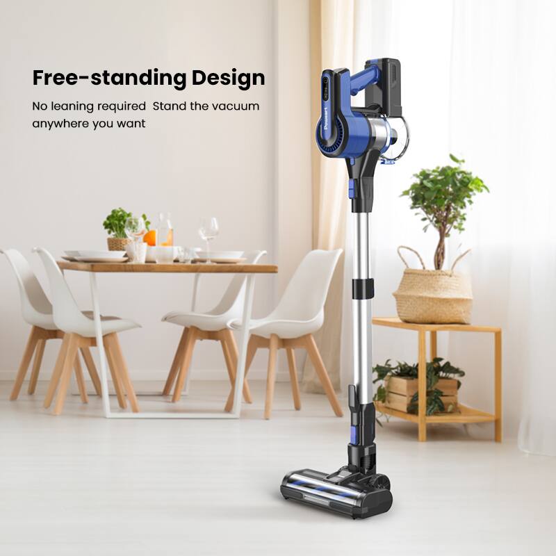 Free-standing Design  
No leaning required. Stand the vacuum anywhere you want.