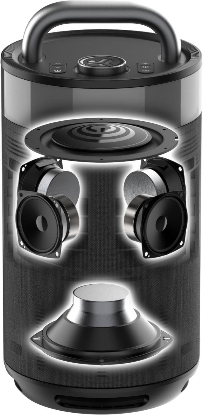 Alt View 1. JLab - Epic Party Speaker with Bluetooth and RGB Lighting - Black.