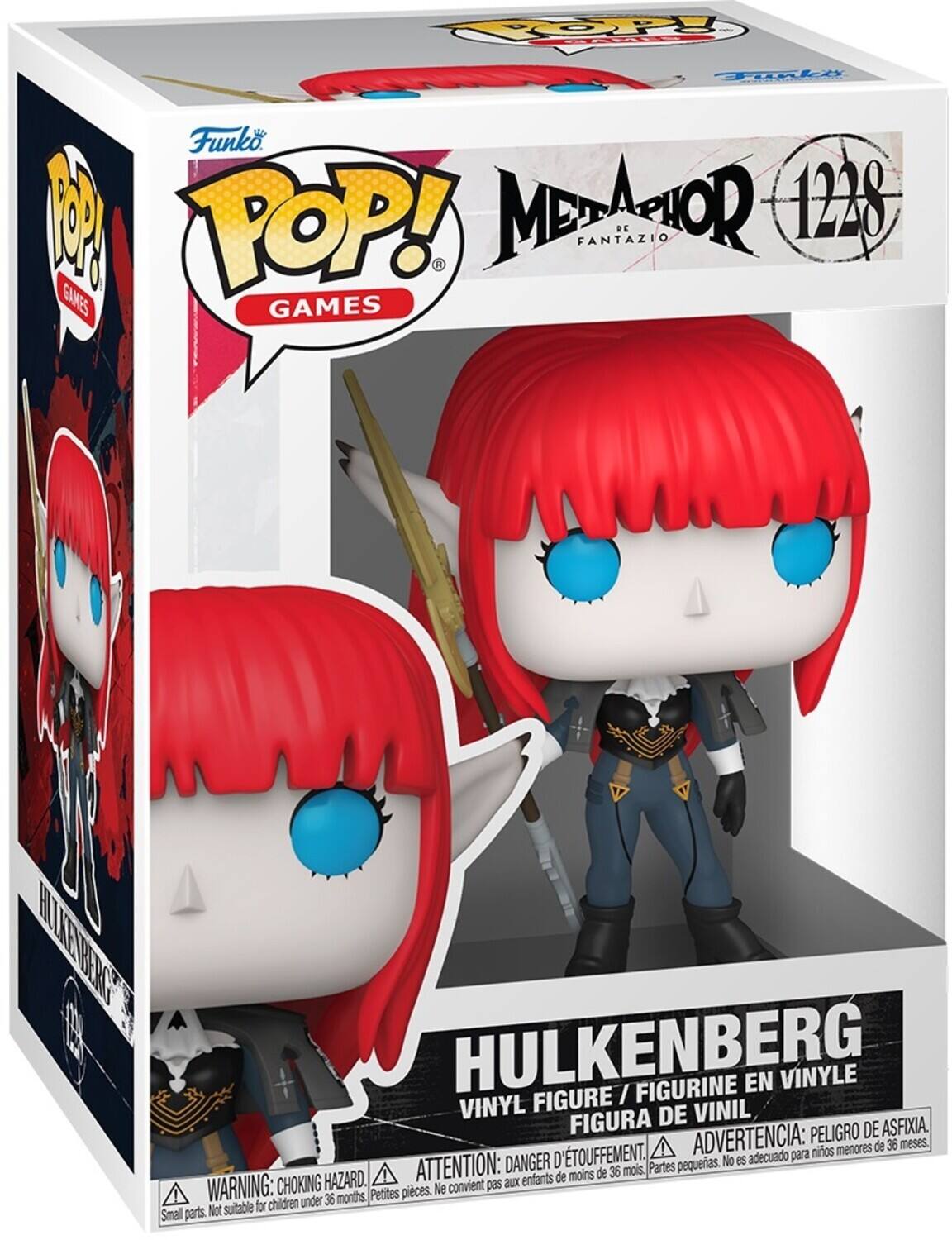 POP! Tinki Funko M POP! MESAGIOR FANTAZIO DE 1228  
GAMES GAMES HULKENBERG I FIGURINE EN VINYLE VINYL FIGURE VINIL, FIGURA DE VINIL.  
ADVERTENCIA: PELIGRO DE ASFIXIA. D'TOUFFEMENT.  
DANGER: CHOKING HAZARD.  
ATTENTION: enfants de moins de 36 mois.  
WARNING: CHOKING HAZARD. Not suitable for children under 36 months.