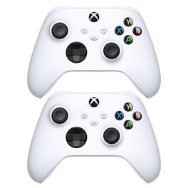 Microsoft - QAS-00007 Wireless Controller Robot in White 2 Pack - Black