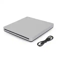 Front. Topteng - Slot-in External DVD Drive with USB 3.0 & Type-C - Ultra Thin, Touch Eject, Aluminum for Mac & Windows Laptop.