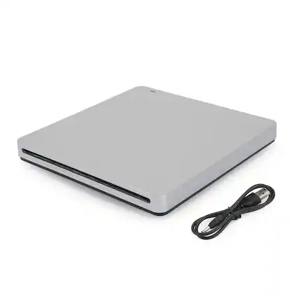 Front. Topteng - Slot-in External DVD Drive with USB 3.0 & Type-C - Ultra Thin, Touch Eject, Aluminum for Mac & Windows Laptop.
