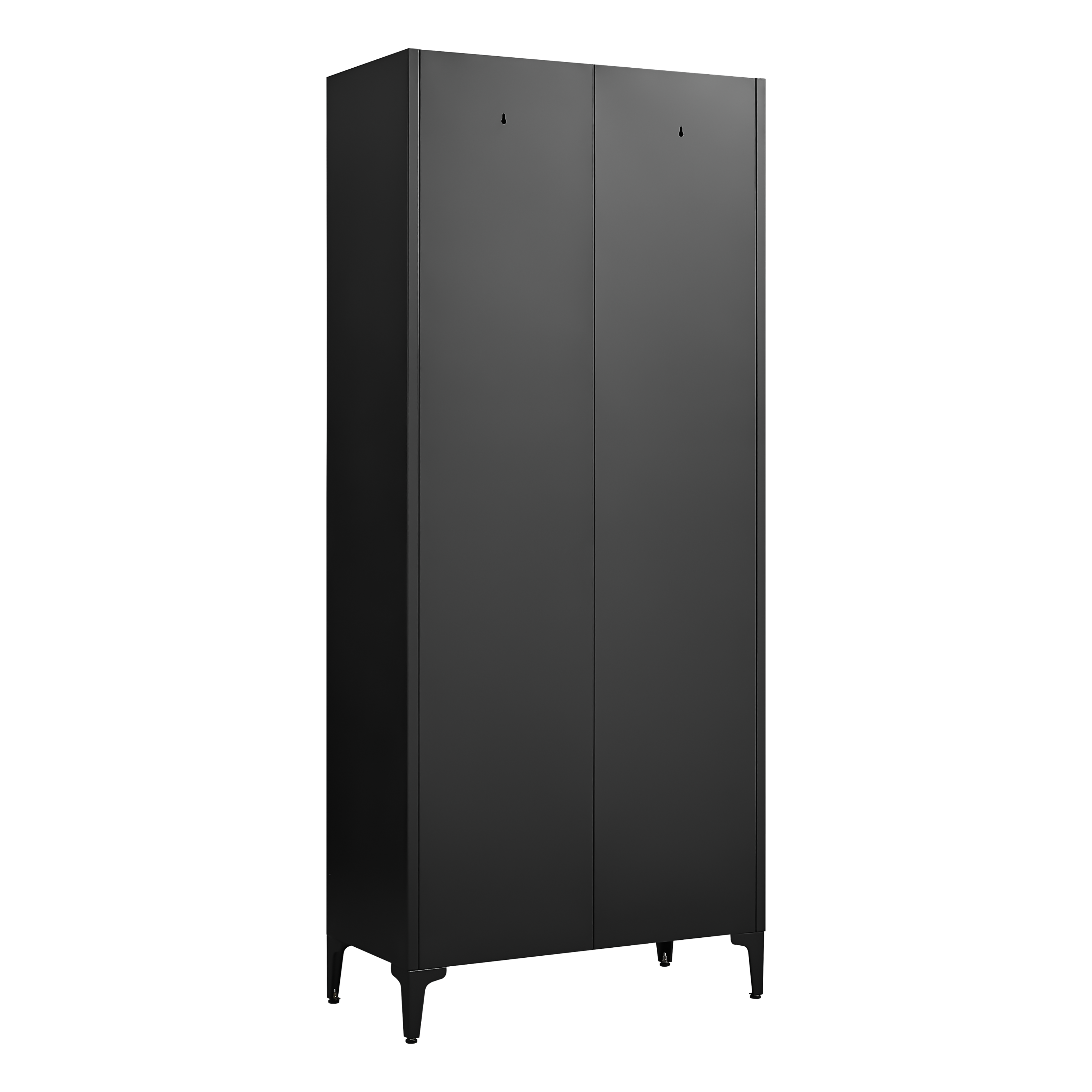 Alt View 1. GOODSILO - Adjustable Metal Storage Cabinet with Double Doors and Customizable Shelves for Kitchen Pantry Organization - Black.