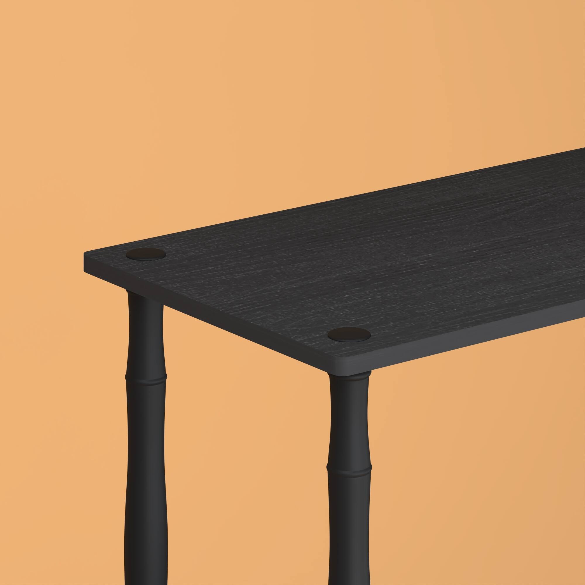 Alt View 5. HOMLUX - 3-Tier 29.5" Corner Shelf Open Shelves for Display for Living Room and Office Organization Walnut - Black.