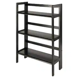 Winsome Wood - Terry 3-Tier Foldable Shelf, Stackable - Black