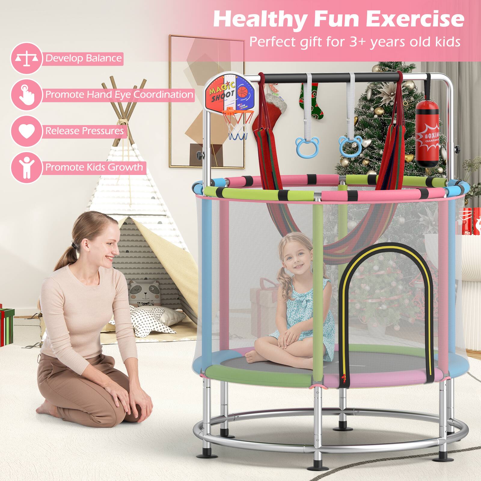 Healthy Fun Exercise  
Perfect gift for 3+ years old kids  

- Develop Balance  
- Promote Hand Eye Coordination  
- Release Pressures  
- Promote Kids Growth  

MAGIC SHOOT  
BOXI NCA