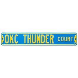 Authentic Street Signs - Oklahoma City Thunder 6" x 36" Steel Street Sign - Blue