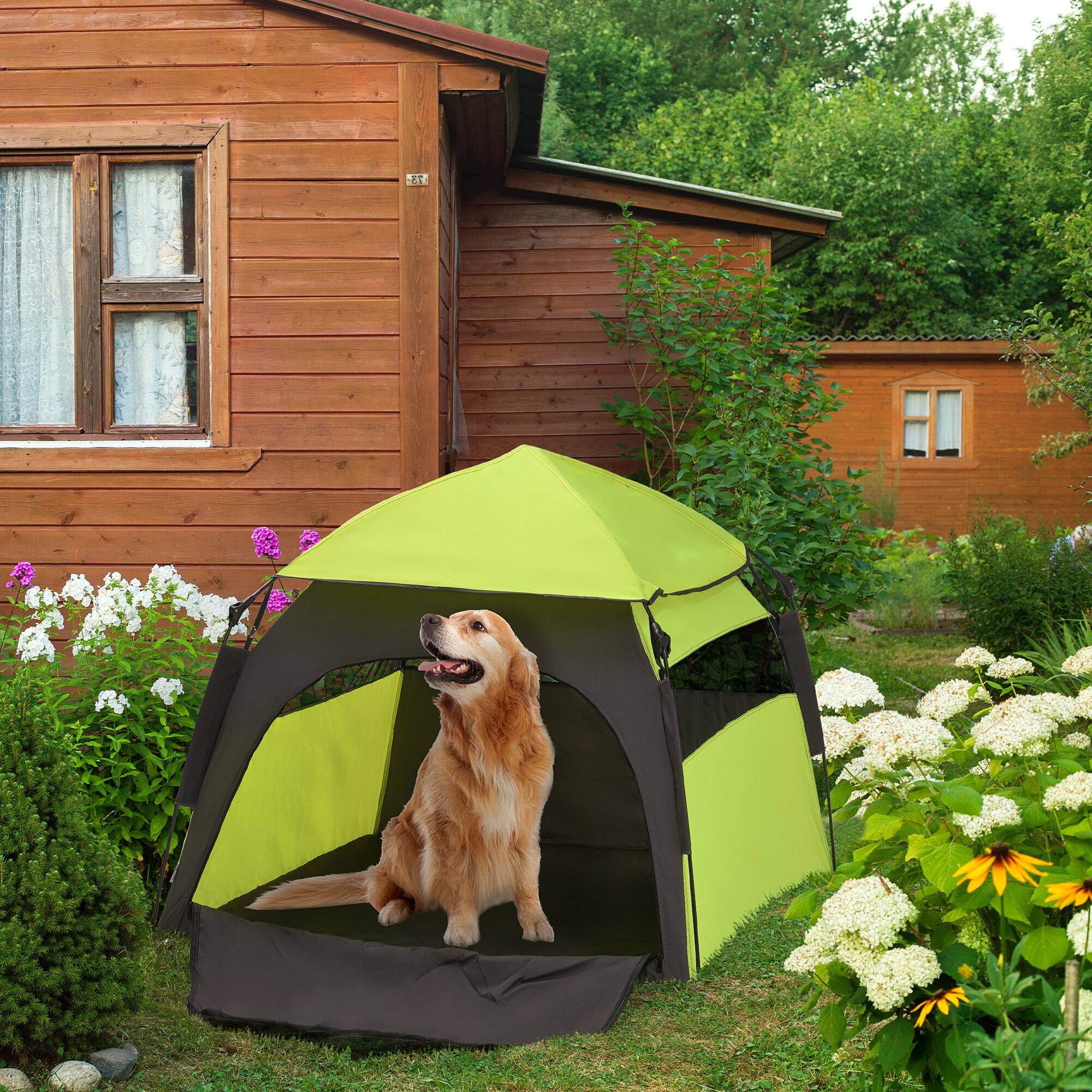 Alt View 1. Pawhut - Up Dog Tent for Extra Large and Large Dogs, Portable Pet Camping Tent with Carrying Bag for Beach, Backyard.