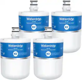 Waterdrop - WD-F05 Refrigerator Water Filter 4-Pack - White