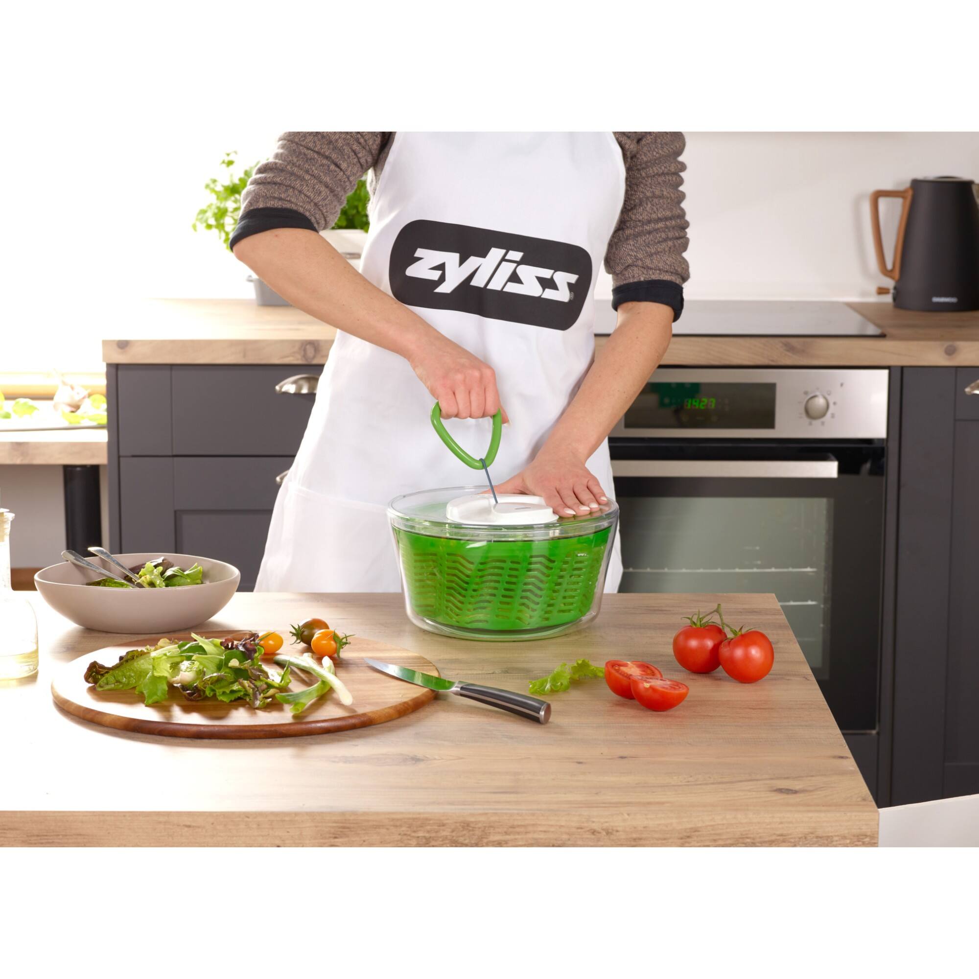 Zyliss Easy Spin 2 AquaVent Large Salad Spinner Green - Best Buy