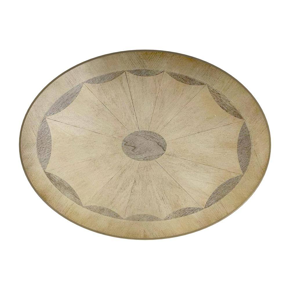Left. Butler Specialty - Jeanette Oval Wood Side Table - Beige.