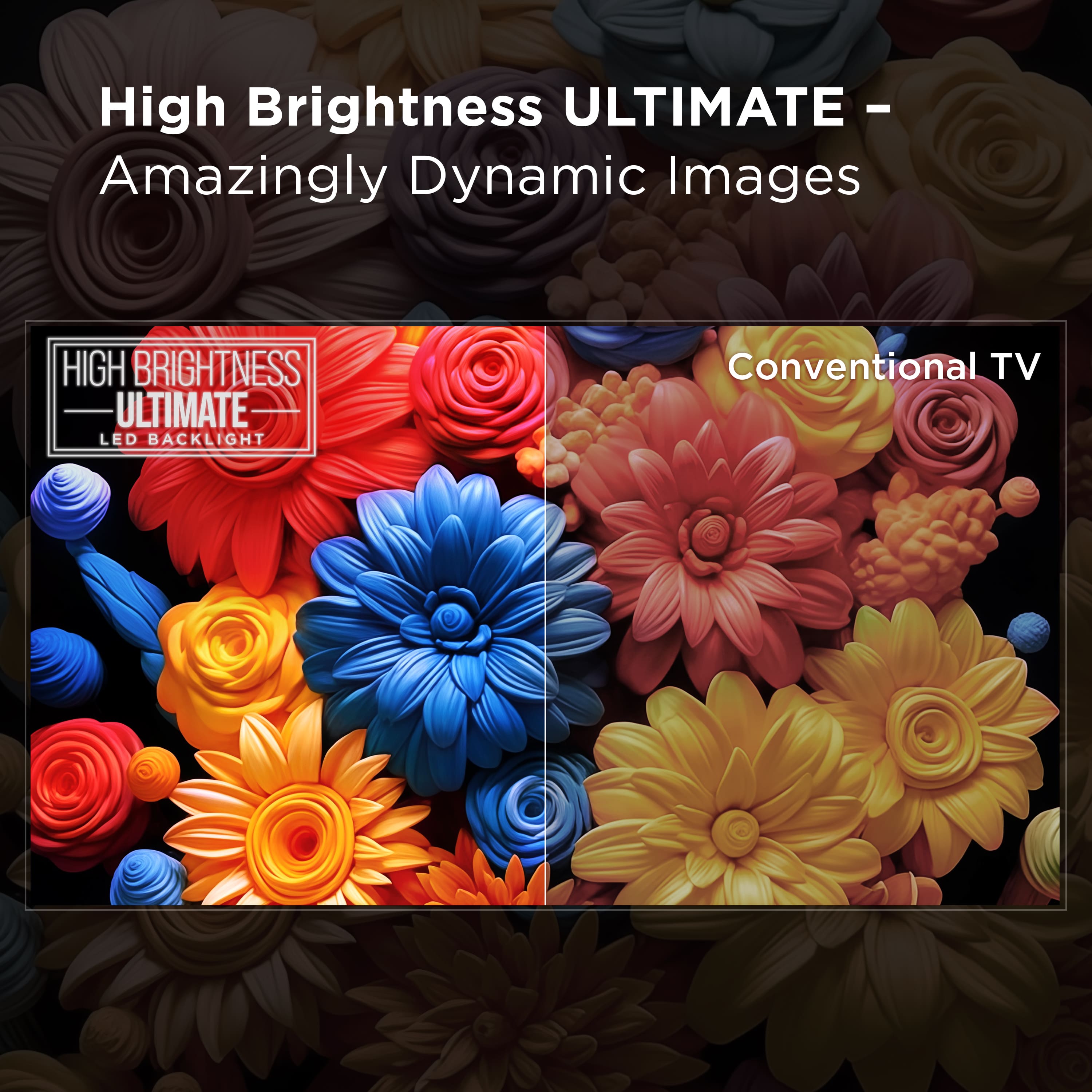 High Brightness ULTIMATE - Amazingly Dynamic Images Conventional TV
