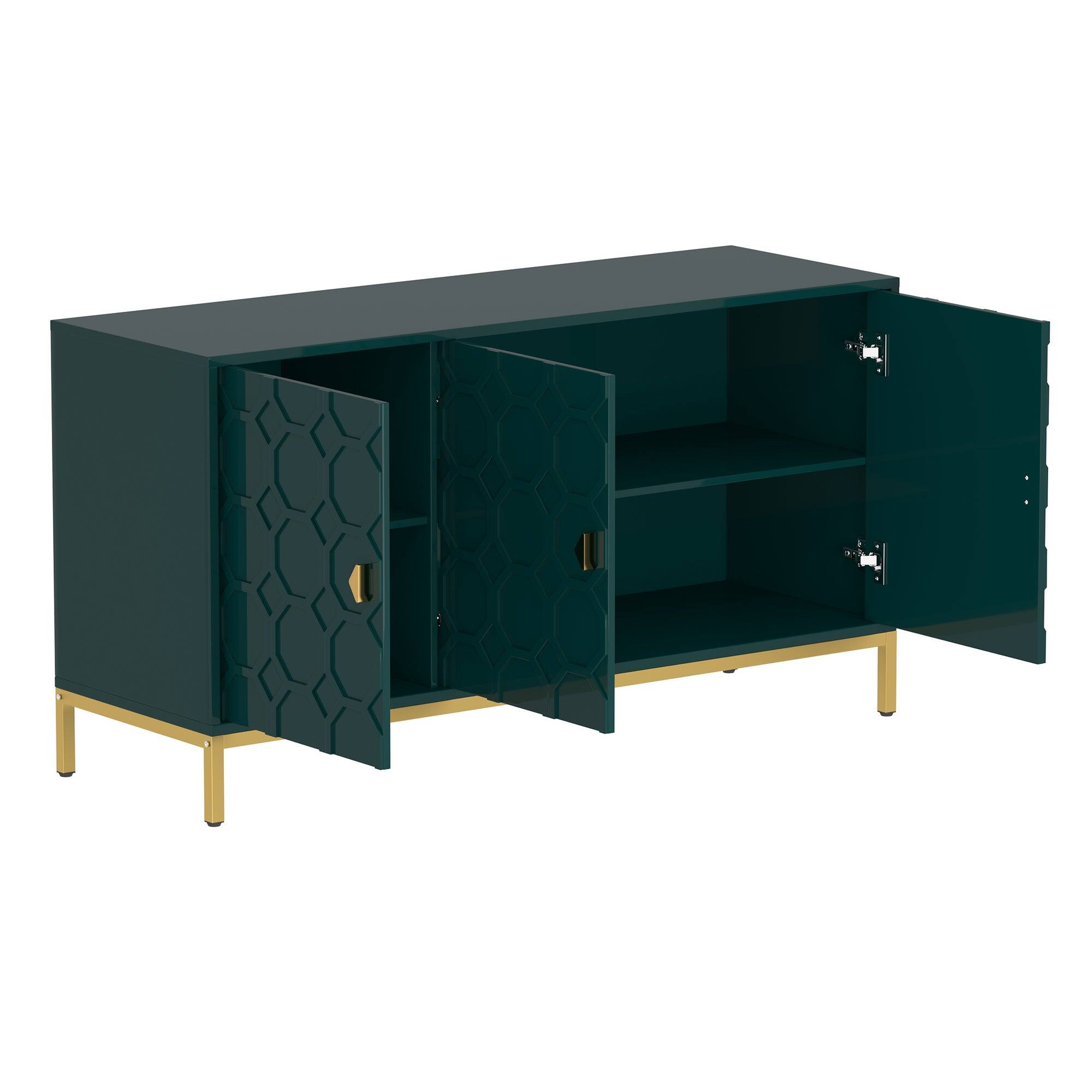 Alt View 7. Boyel Living - Freestanding Storage Cabinet 3-Door Accent Cabinet - Green.