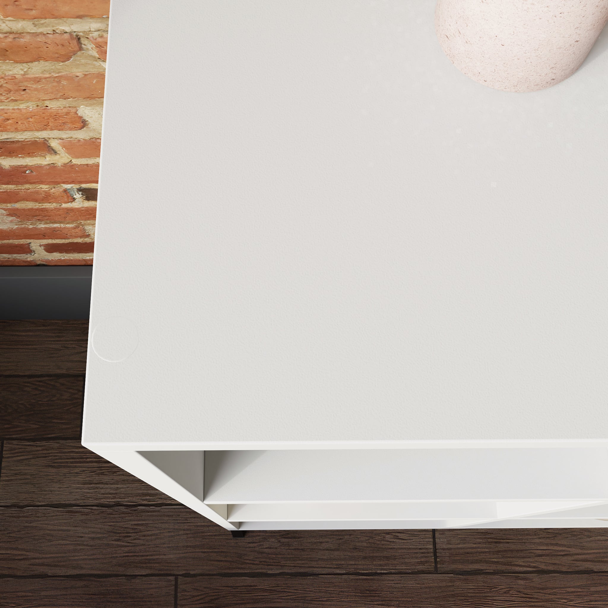 Left. Sauder - North Avenue Organize 3 Shelf-9 Cubby Bookshelf - White Finish.