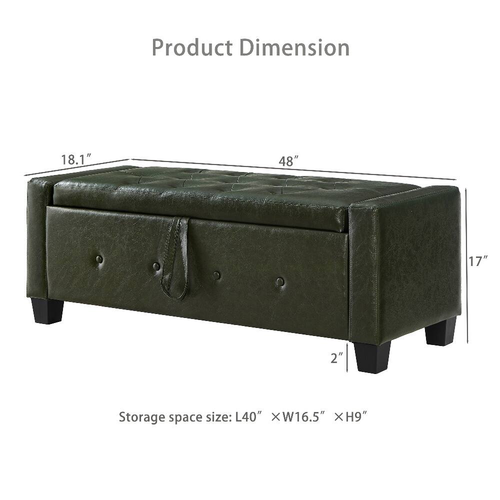 Product Dimension  
18.1"  
48"  
17"  
2"  

Storage space size: L40" XW16.5" XH9"