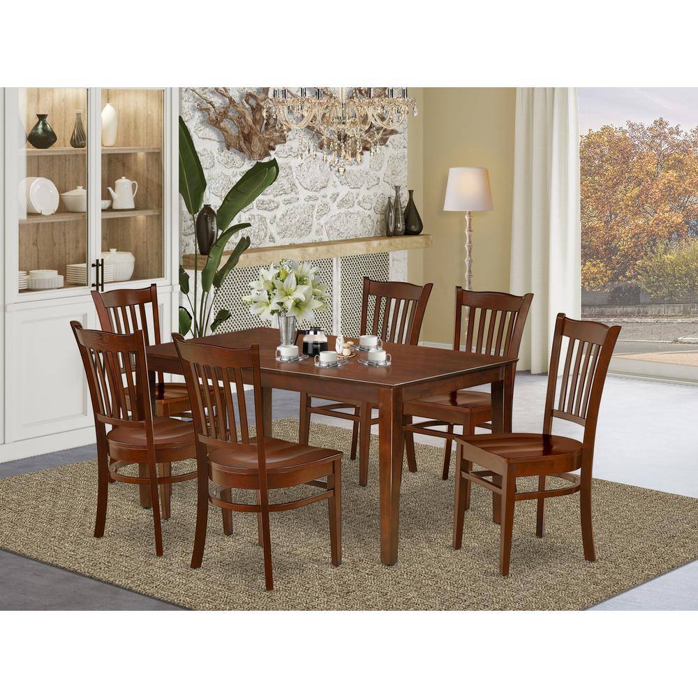 Left. East West Furniture - Dining Room Set Mahogany - Brown.