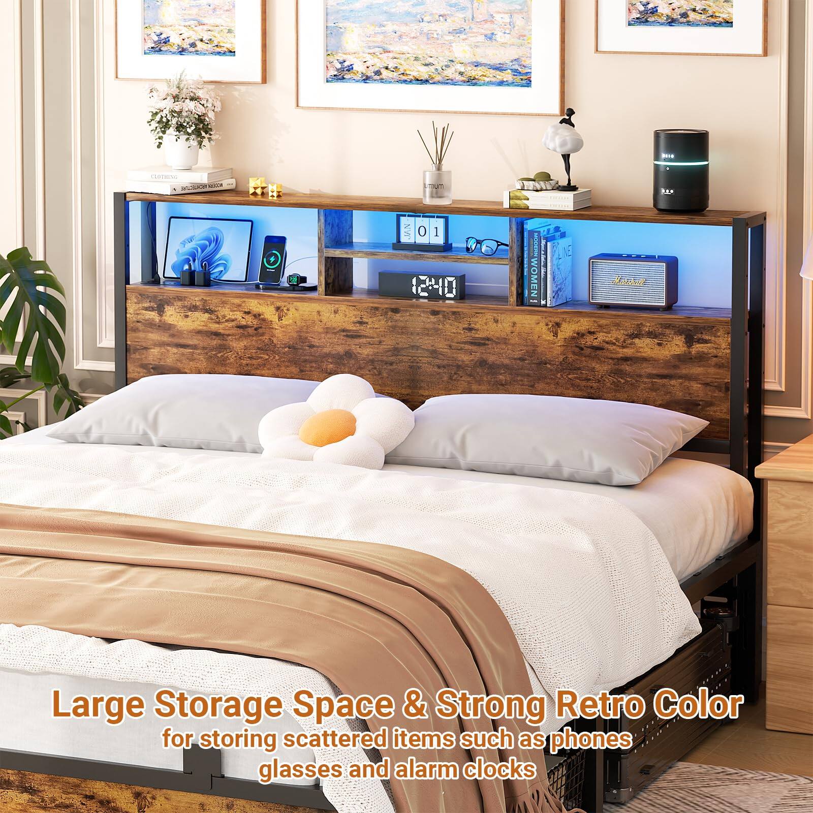 2.1. Chaite WD SAUR N PAA yu JMAN 0 I 12:40 MNAsom WOMEN

Large Storage Space & Strong Retro Color for storing scattered items such as phones, glasses, and alarm clocks