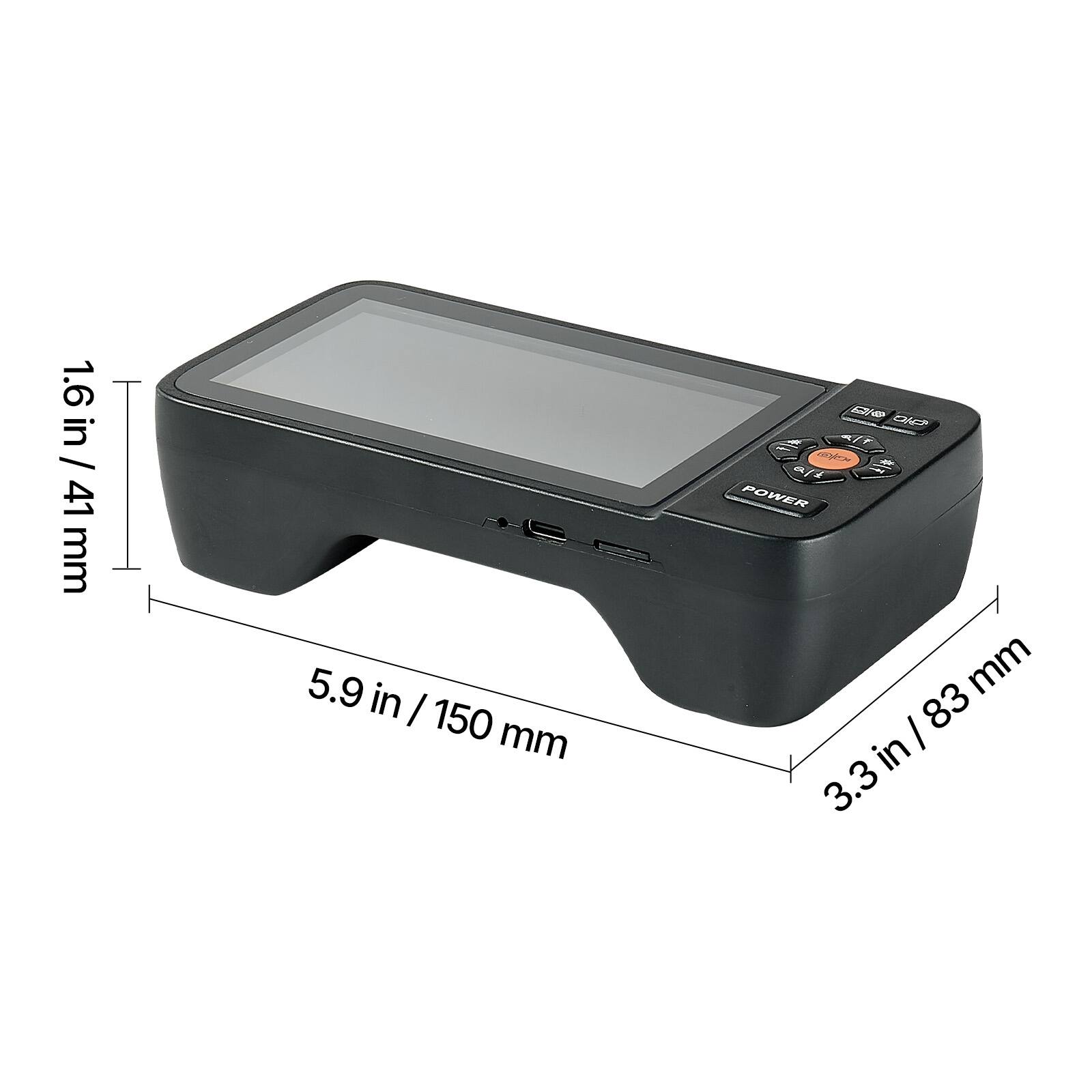 1.6 in / 41 mm  
5.9 in / 150 mm  
3.3 in / 83 mm