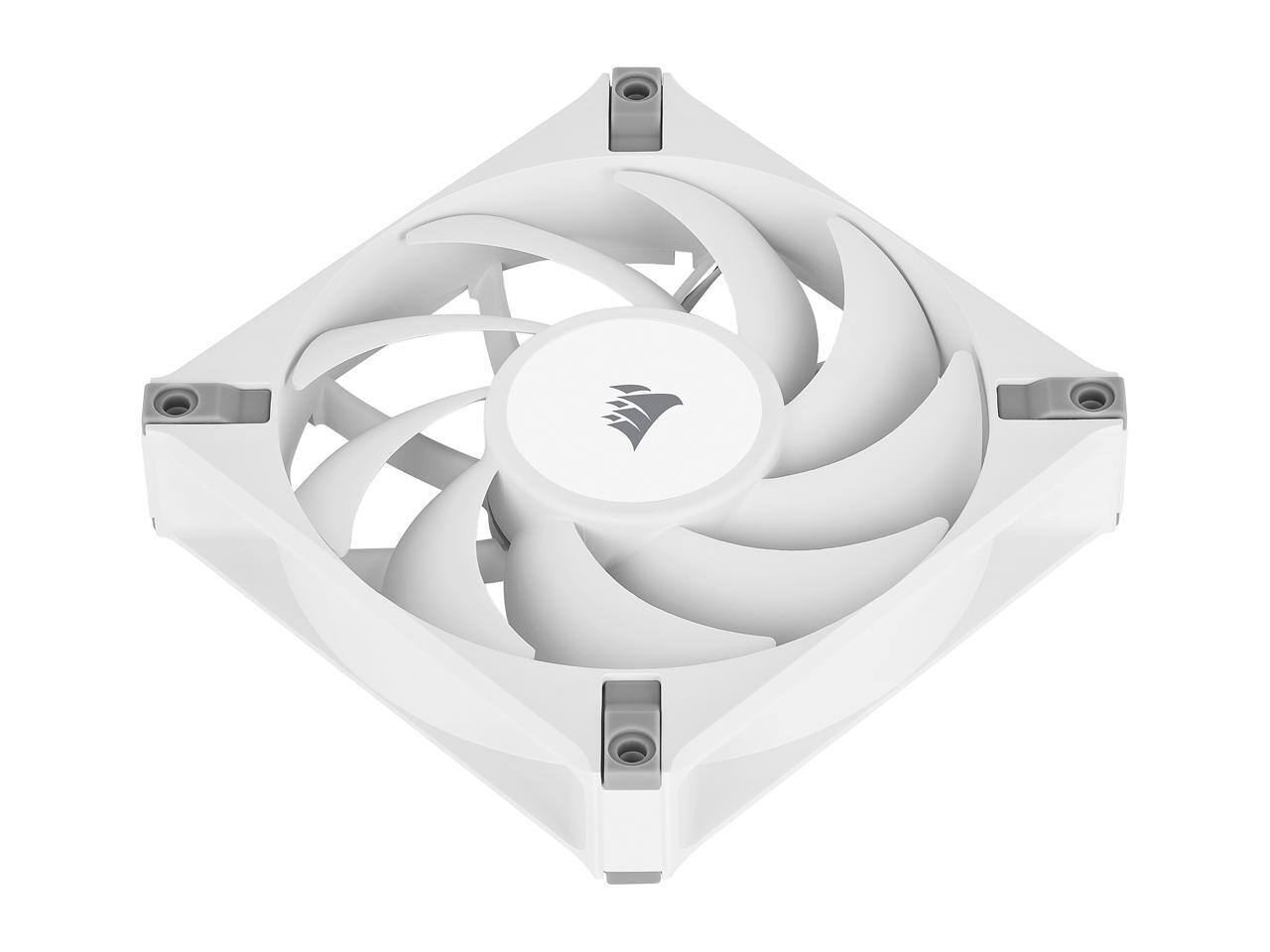 Alt View 7. CORSAIR - CORSAIR AF120 ELITE High-Performance 120mm PWM Fluid Dynamic Bearing Fan - White - White.