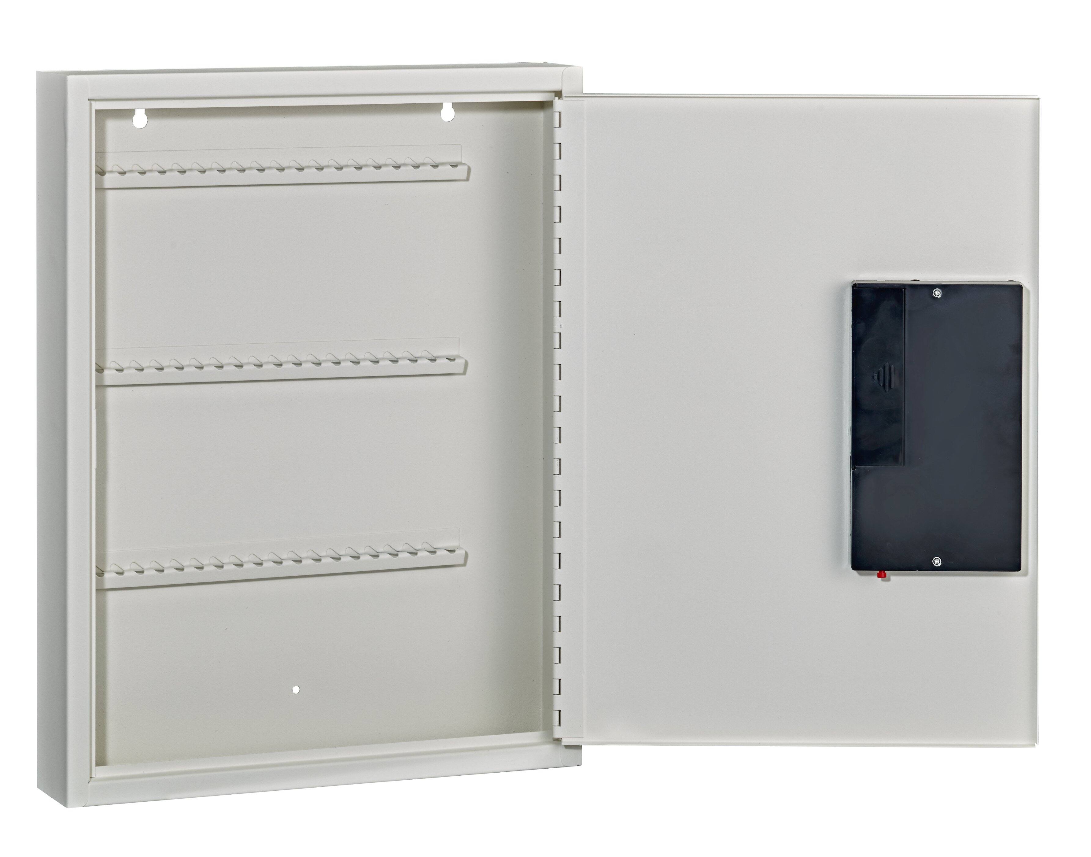 Alt View 2. AdirOffice - Steel Digital Key Cabinet, 60-Key Capacity with Programmable Lock - White.