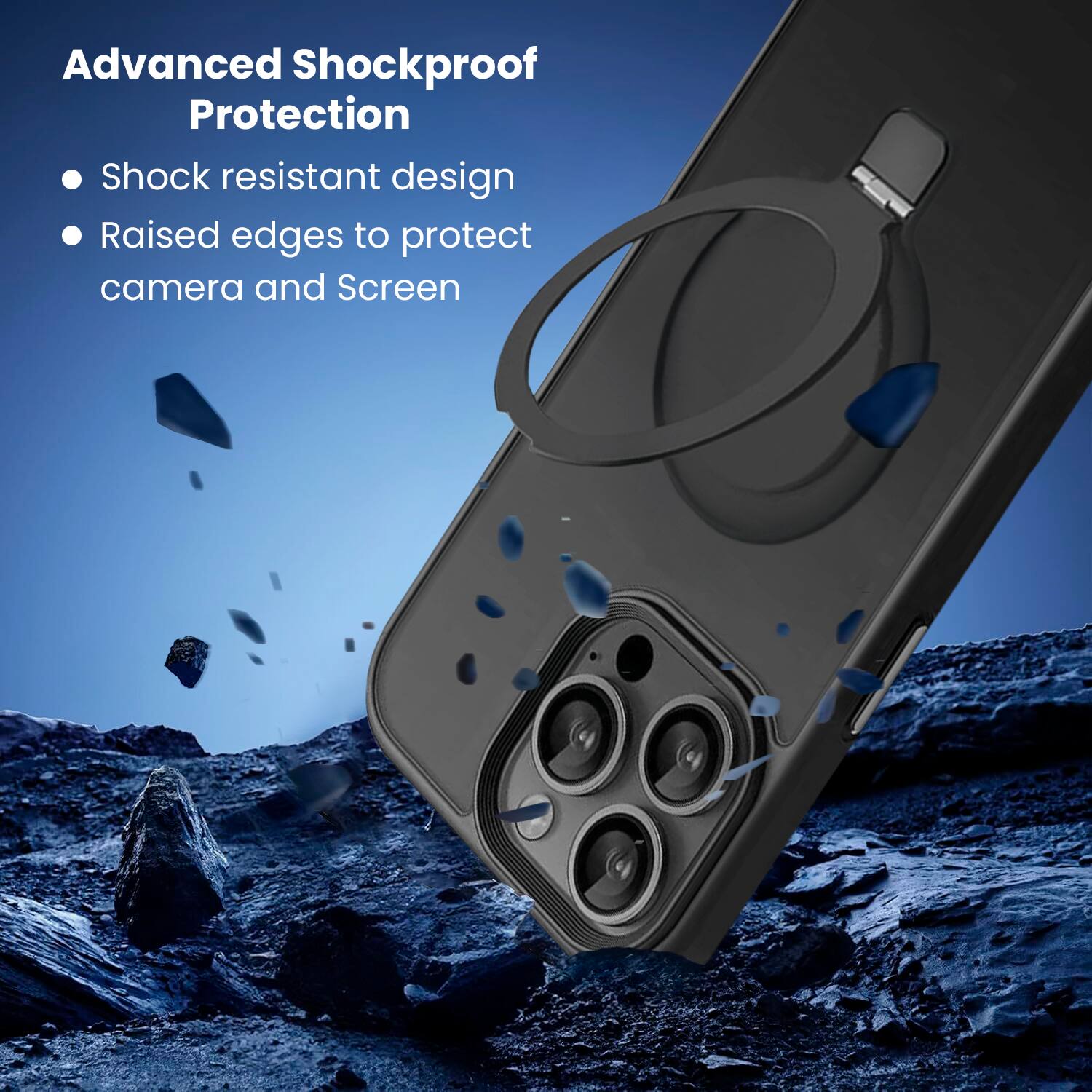 Advanced Shockproof Protection  
- Shock resistant design  
- Raised edges to protect camera and screen