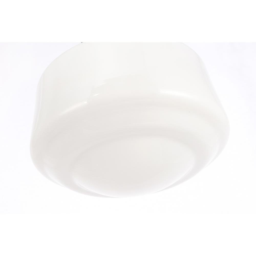 Left. Living District - Lyle 1 light Black and frosted white glass Flush mount - Black And Frosted White Glass.